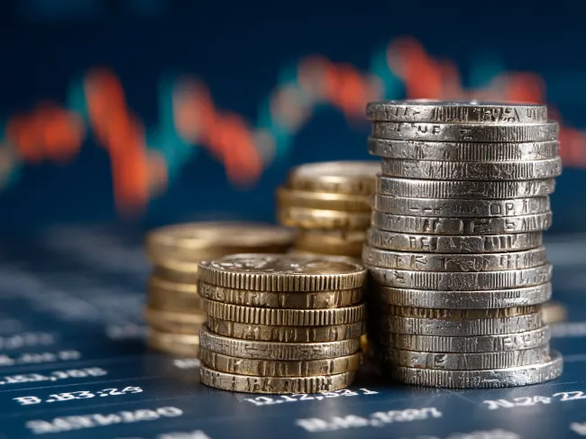 coin stacks on data